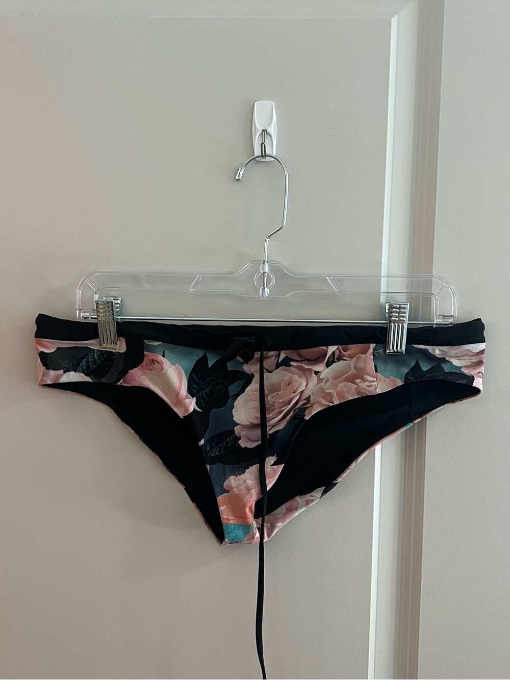 Kids Floral Swim Bottoms - Pink & Black